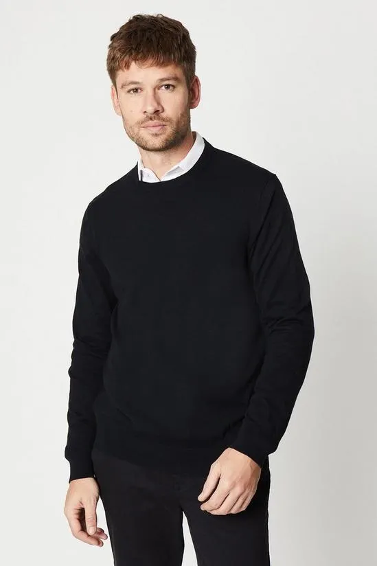 Cotton Rich Crew Neck Jumper