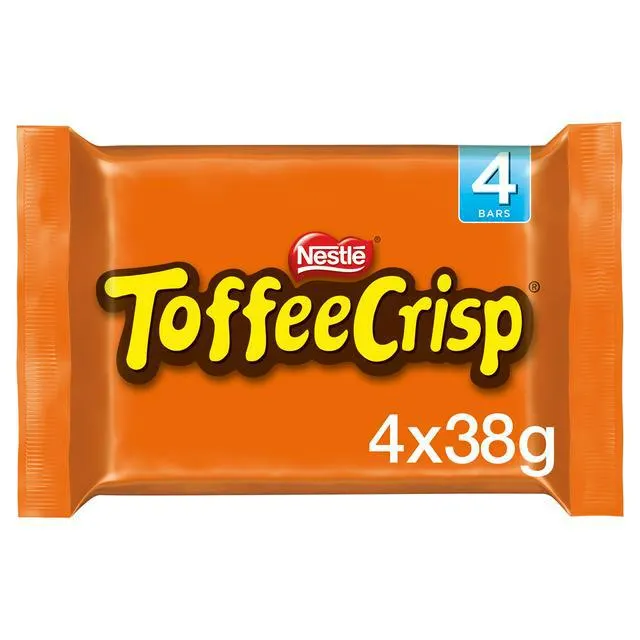 Toffee Crisp Milk Chocolate Bar Multipack 4x38g