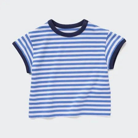 Toddler DRY Striped Crew Neck Short Sleeved T-Shirt