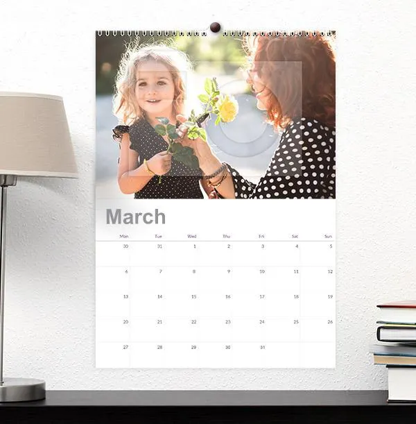 Single Photo Upload Calendar For Her