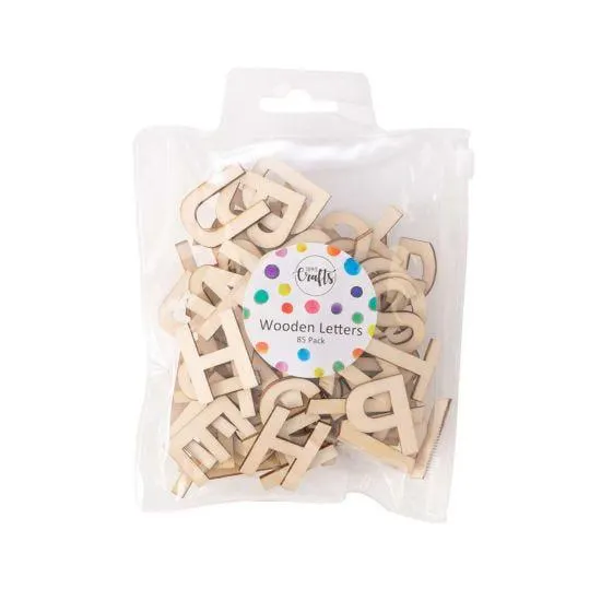 1893 Crafts Wooden Letters Pack of 85 - Natural
