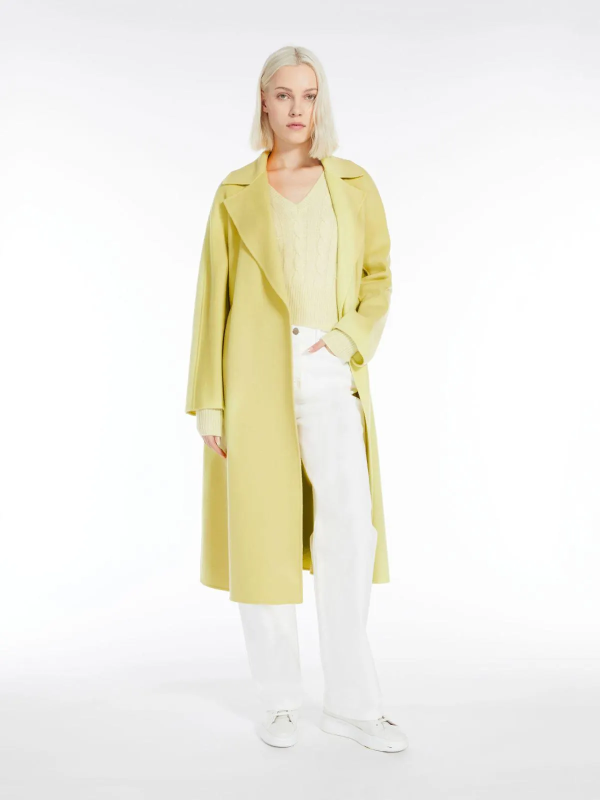 Wool, silk and cashmere coat