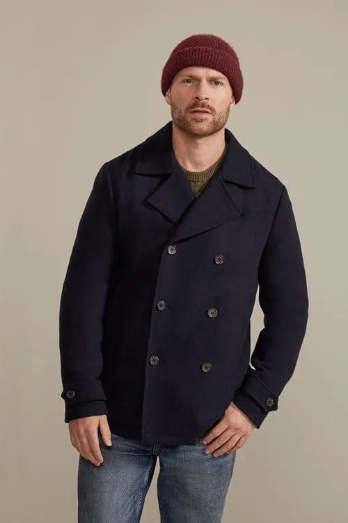 Cheshire Mens Wool Blend Peacoat