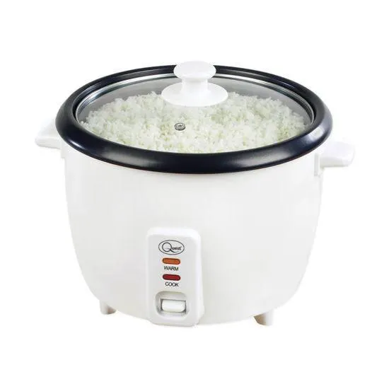 Quest 35550 1.8L Rice Cooker with Non-Stick Bowl, Measuring Cup and Keep Warm Function - White