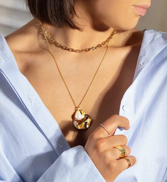 Nura Shell and Pearl Necklace