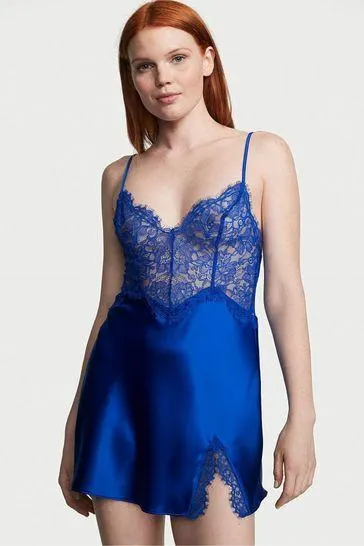 Satin Lace Slip Dress