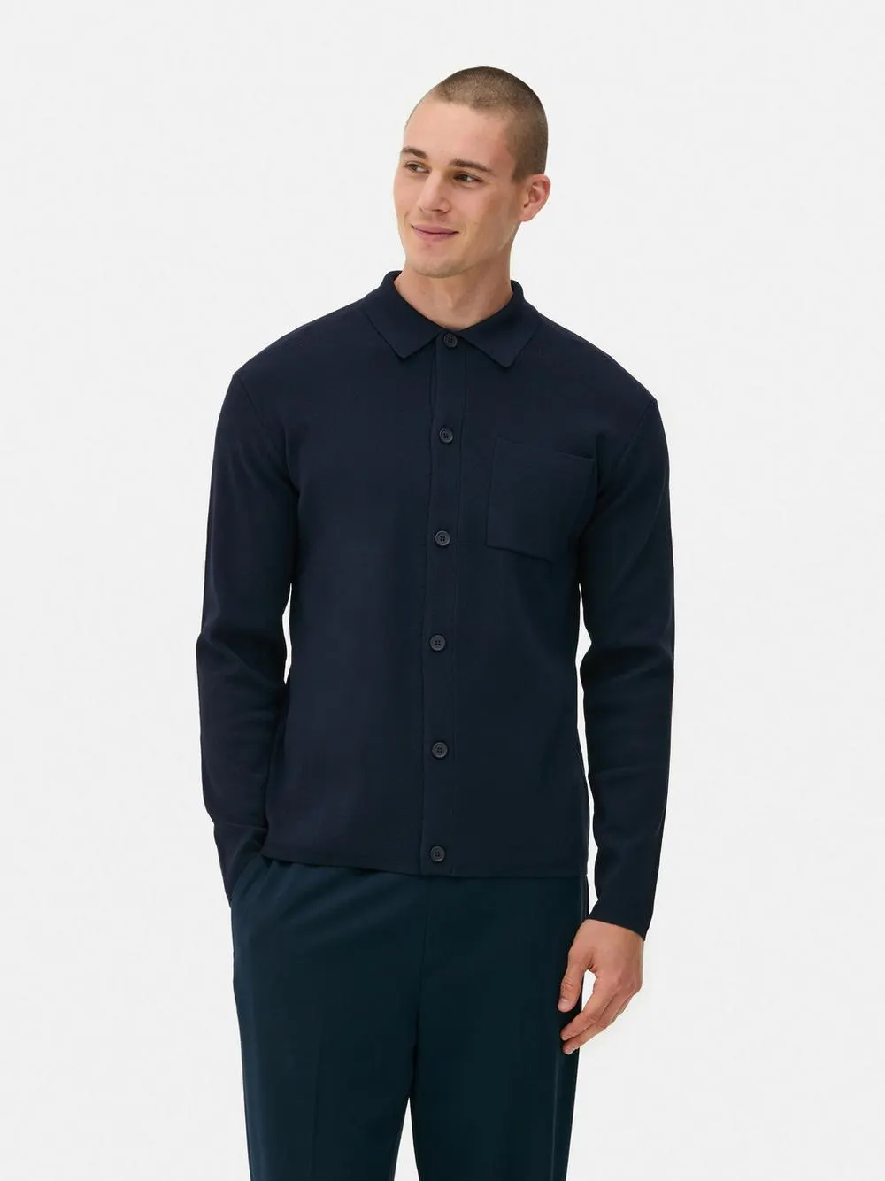 Button-Up Knitted Shirt