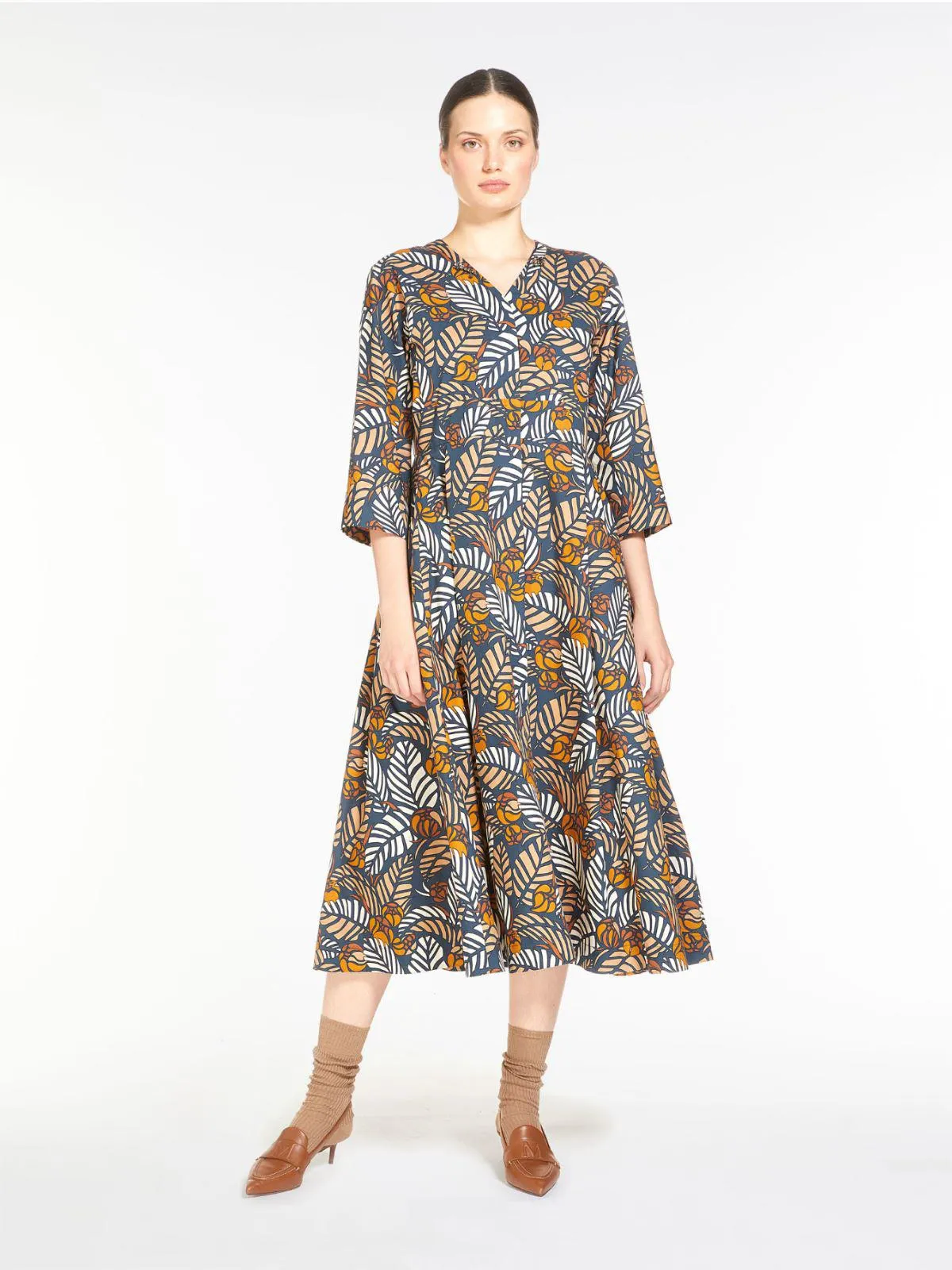 Printed cotton dress