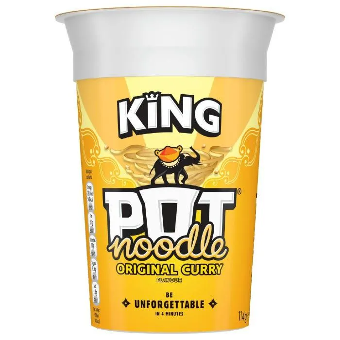 Pot Noodle King Pot Noodle Original Curry, 114 g