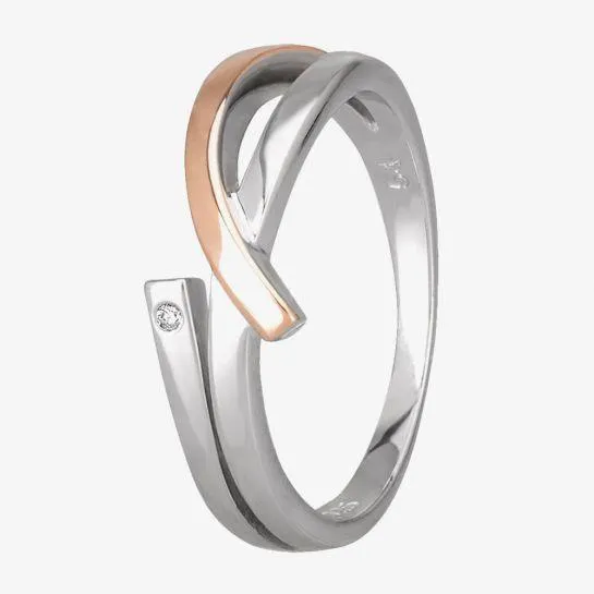 Two-Tone Looping Ribbons Ring