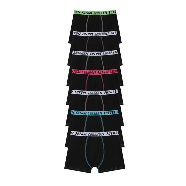 Older Boys 7 Pack Neon Band Trunks