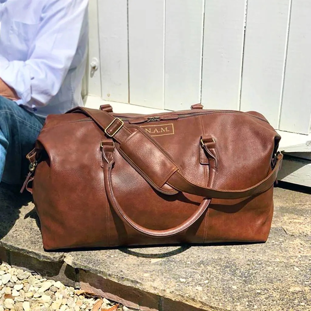 Personalised Vintage Nuhide Holdall