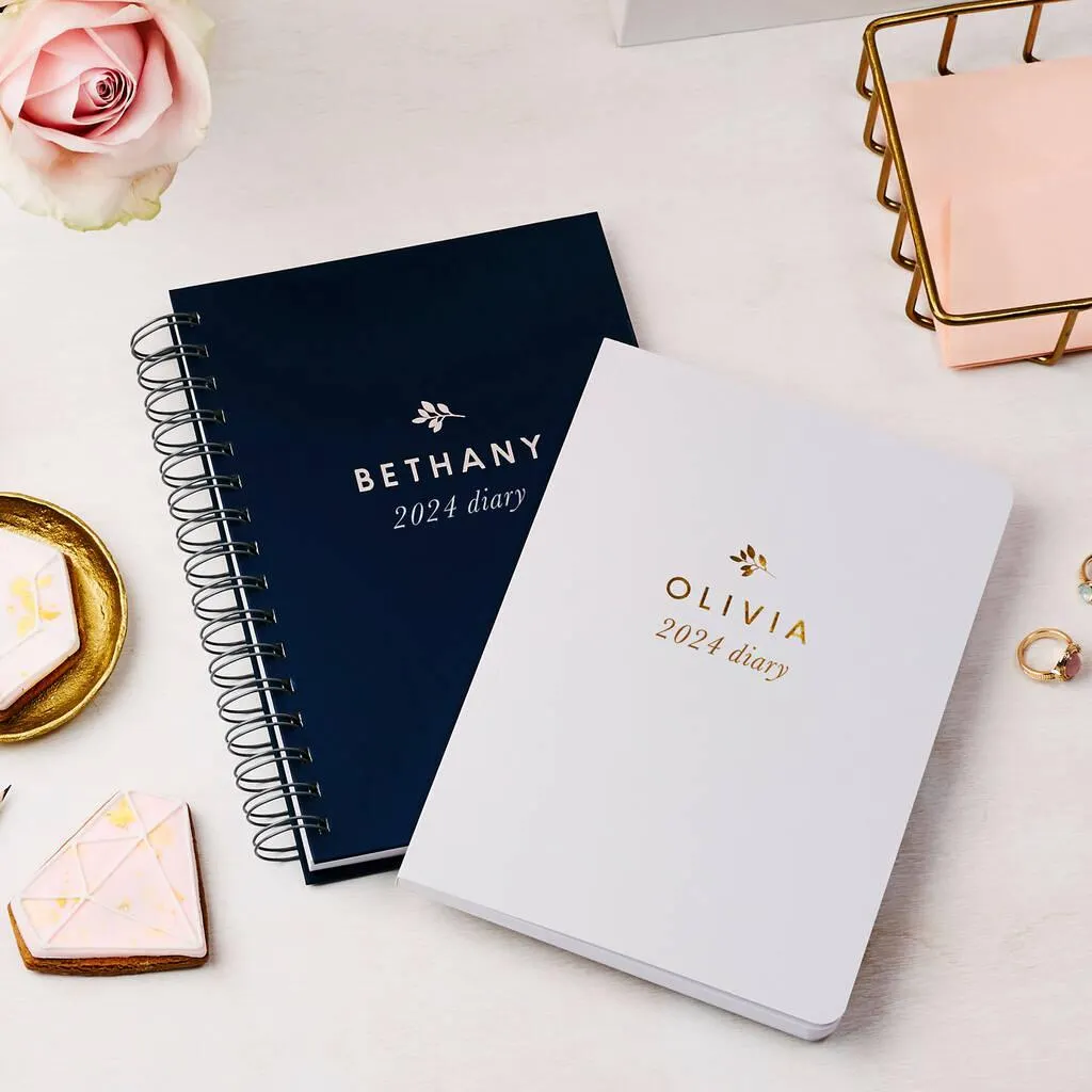 Personalised Traditional 2024 Weekly Diary
