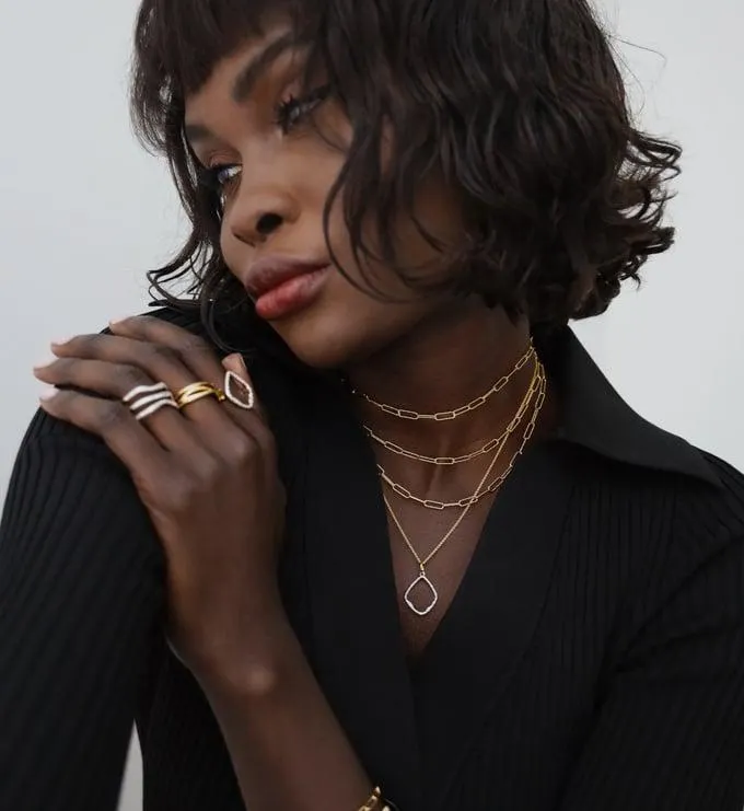 Riva Diamond Pendant Charm Necklace