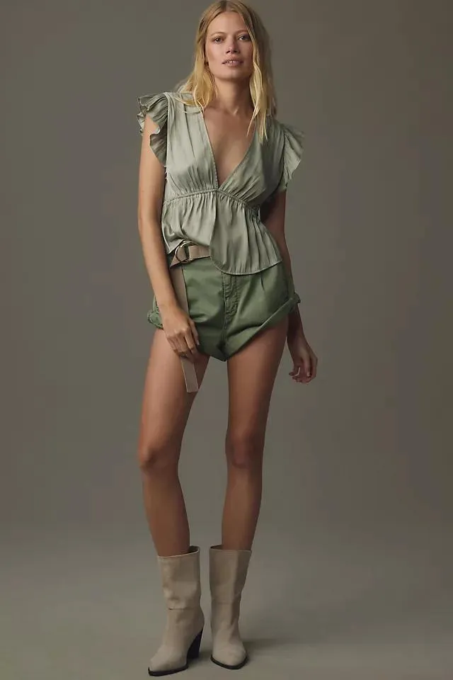 By Anthropologie Silky Sleeveless Babydoll Blouse