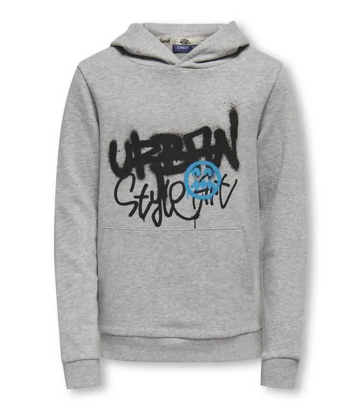 KIDS ONLY Pale Grey Graffiti Logo Hoodie