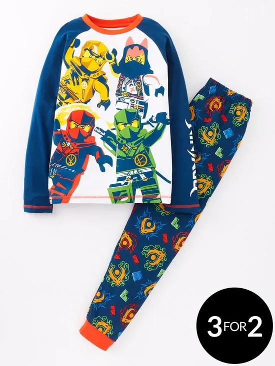 Ninjago Children’s Raglan Long Sleeve Pyjamas - Blue