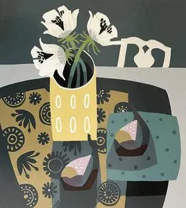 Yellow Vase & Anemones