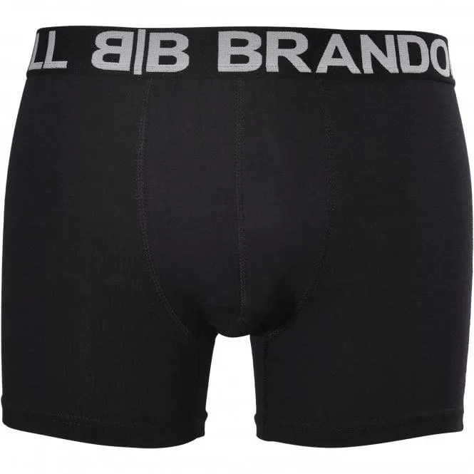 Bill and Brandon Contrasting Logo Waistband Boxer Brief, Black