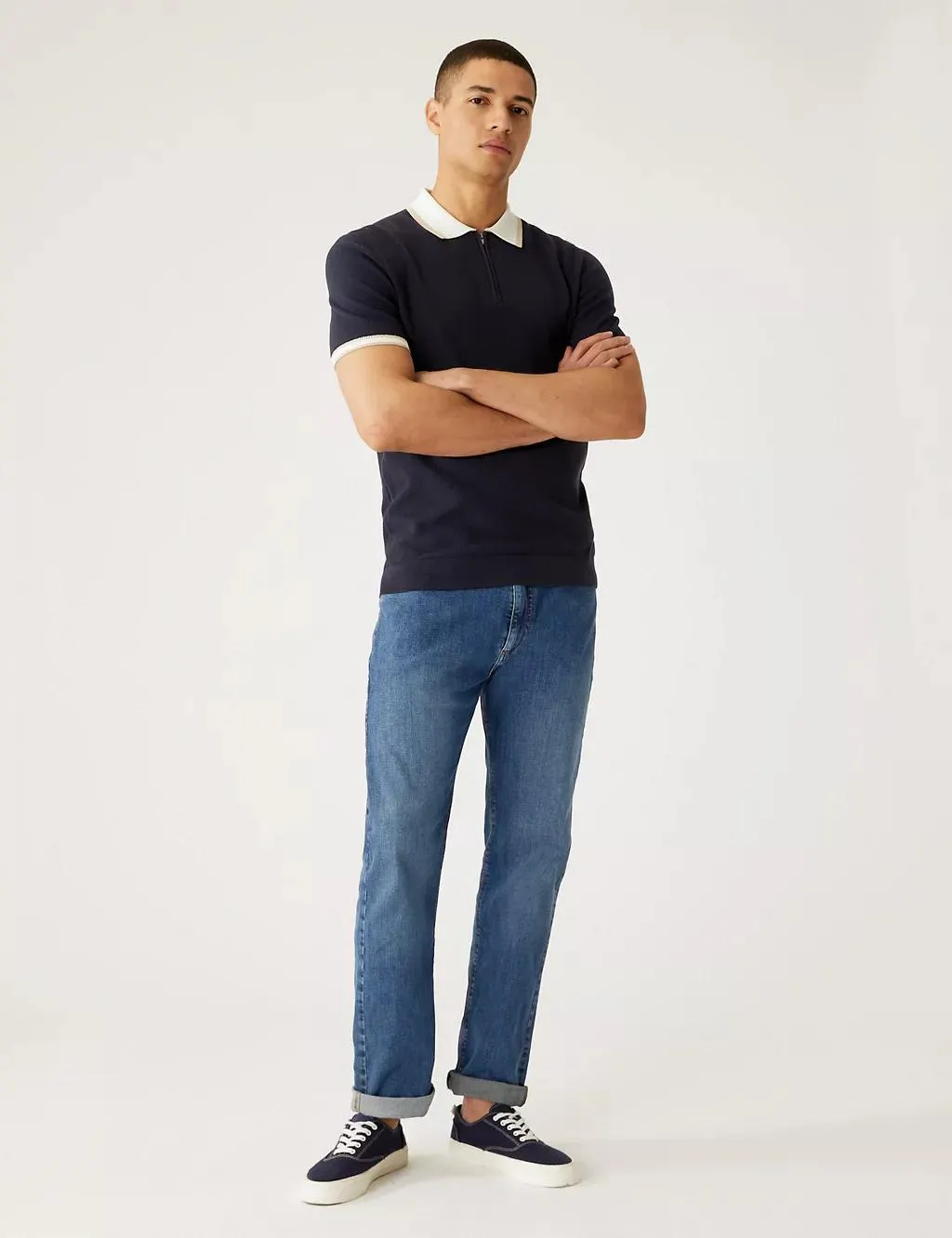 Straight Fit Stretch Jeans