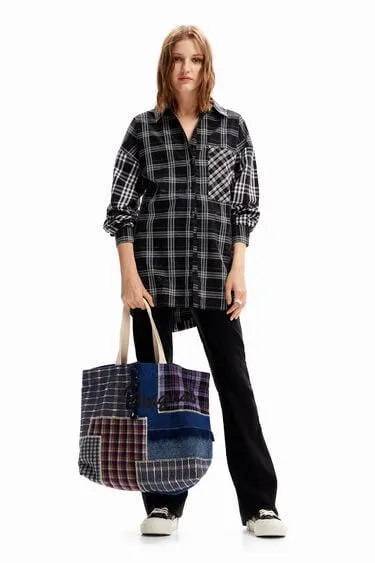 XL patchwork tote bag