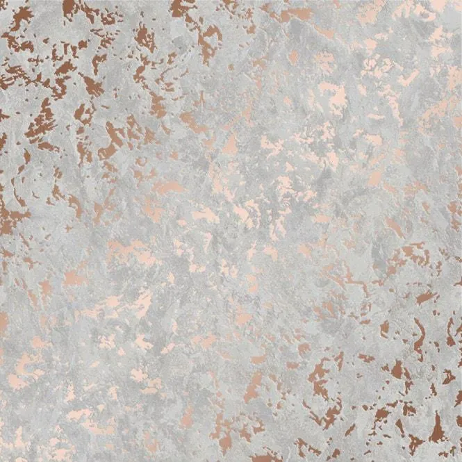 Element Industrial Metallic Wallpaper in Grey and Copper