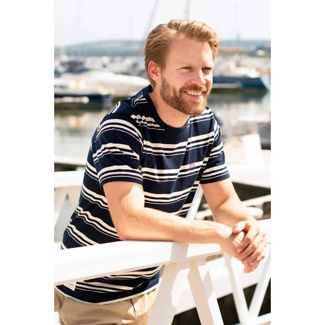 Brakeburn Stripe Tee - Navy