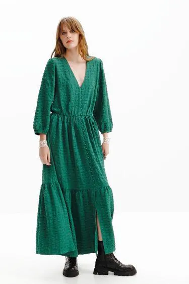 Textured long dress
