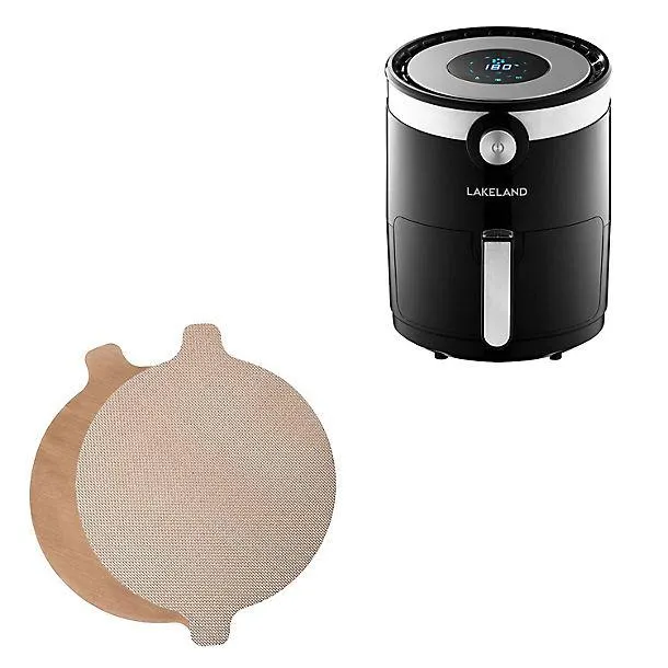 Lakeland Digital Crisp Air Fryer and Round Liners Bundle