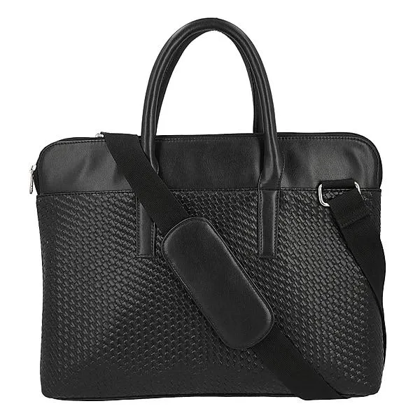 La Marey Laptop Bag with Adjustable Shoulder Strap - Black