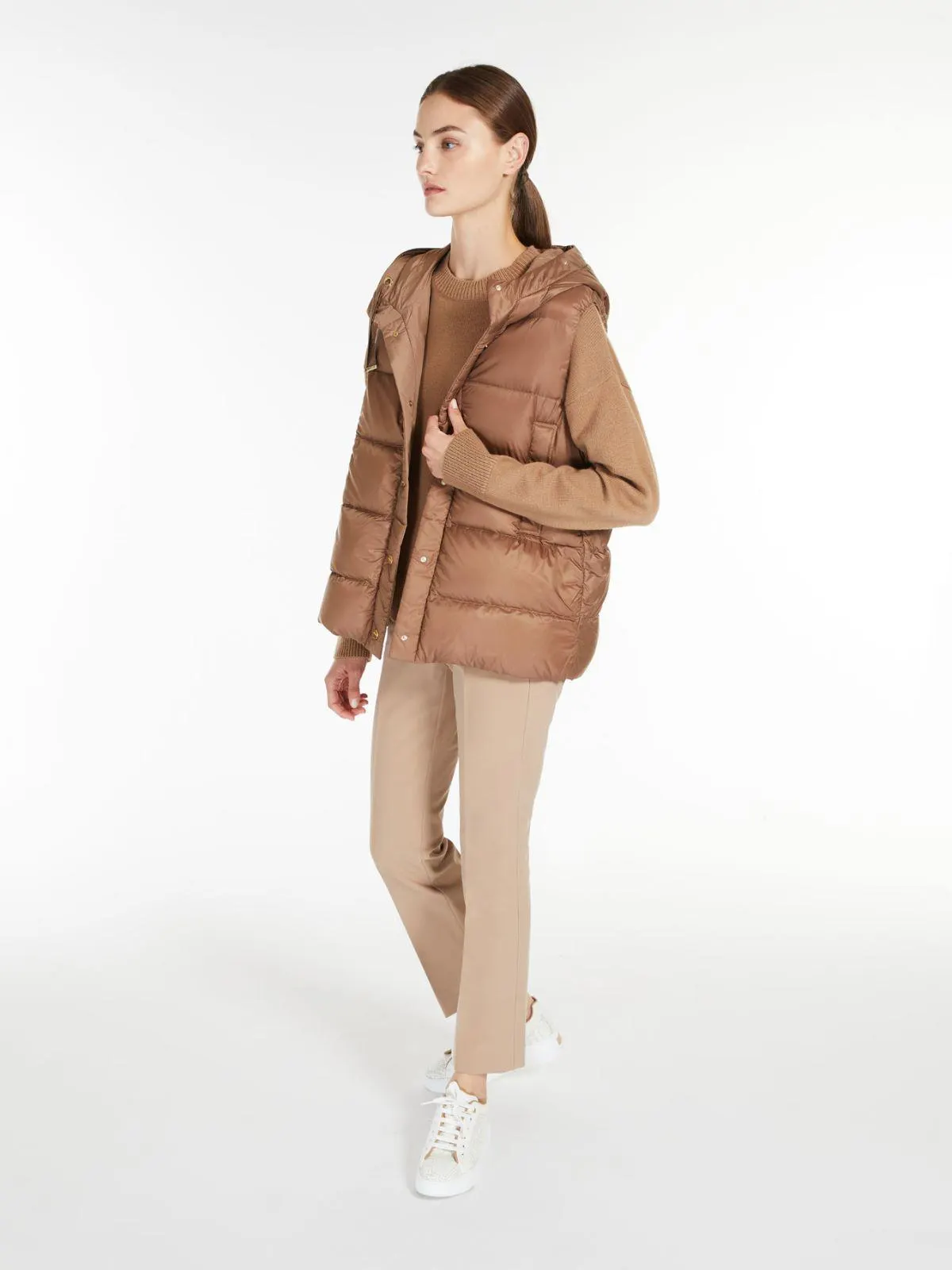 Reversible water-repellent canvas gilet