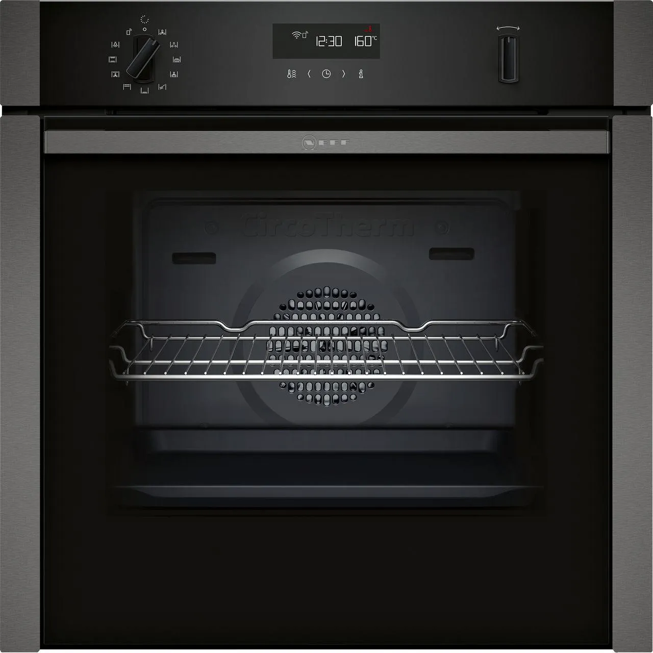 NEFF N50 Slide&Hide® B6ACH7HG0B Wifi Connected Built In Electric Single Oven - Graphite - A Rated