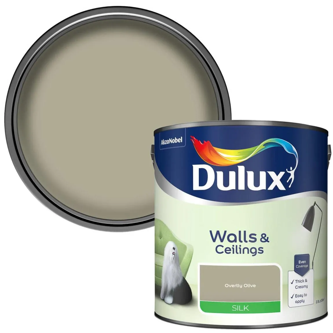 Dulux Silk Paint 2.5L - Overtly Olive