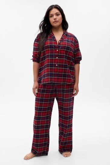 Check Family Christmas Long Sleeve Pyjama Shirt & Bottoms