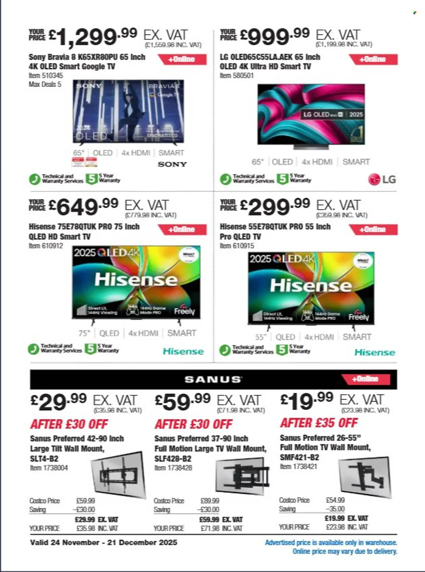 Costco leaflet from 24 November to 21 December 2025 - Catalogue Page 2