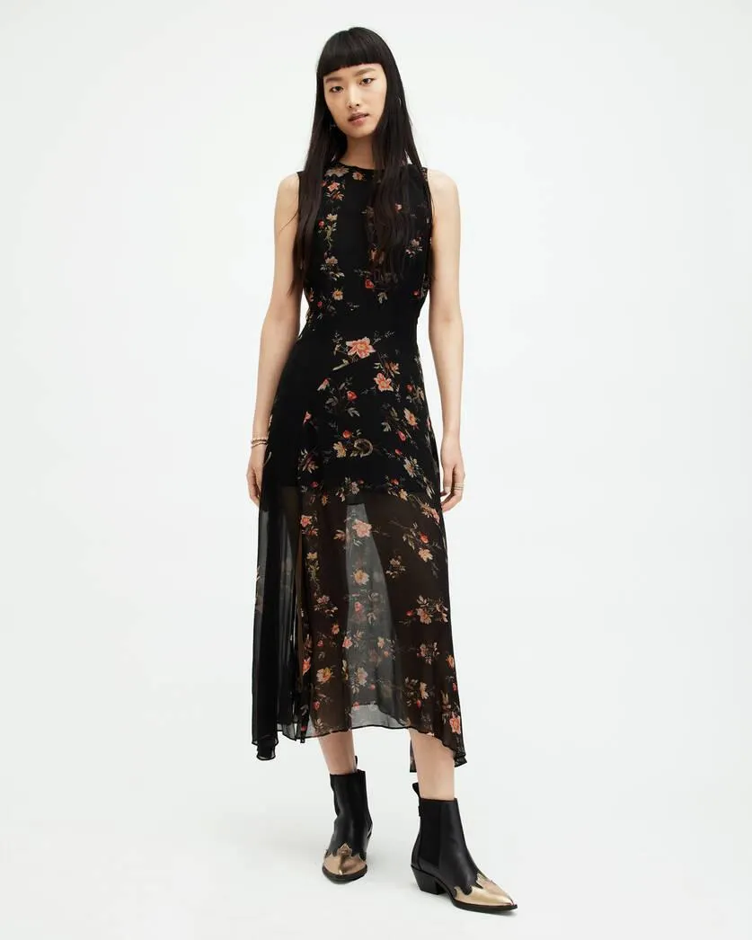 Jules Floral Tanana Print Maxi Dress