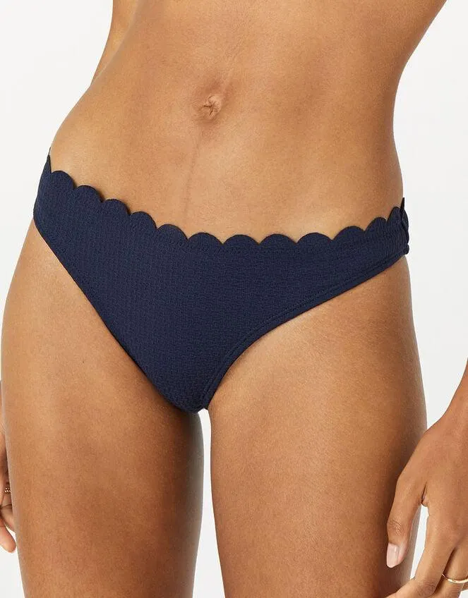 Scallop Trim Bikini Briefs Blue