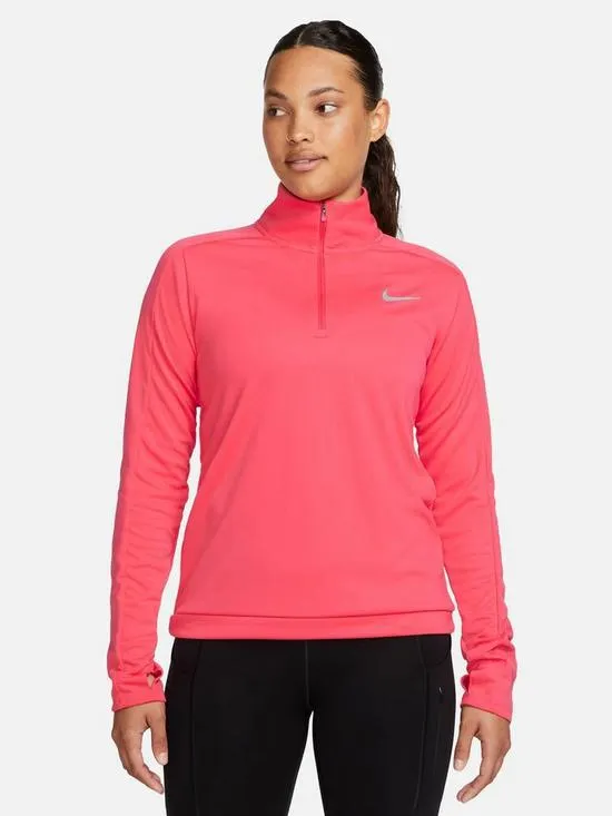 Dri-FIT Pacer Women's 1/4-Zip Pullover Top - Bright Orange