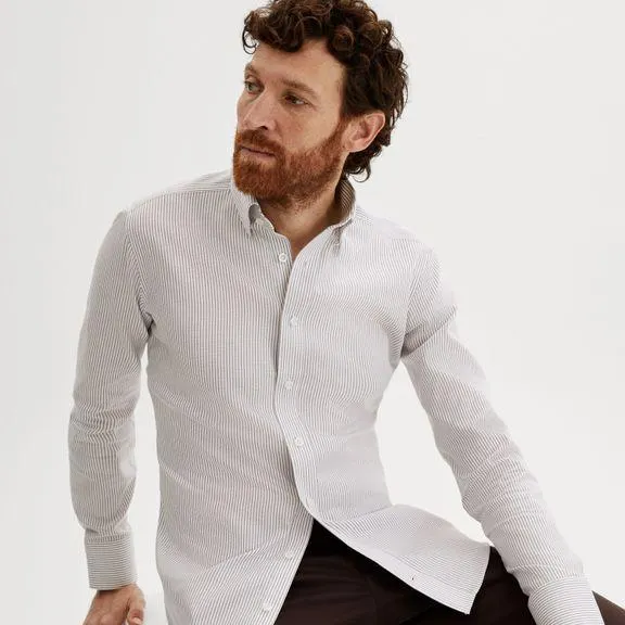 Grey and white business shirt