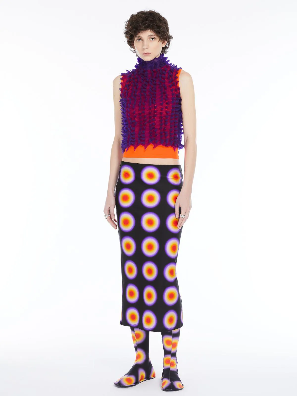 Short-sleeved polo neck