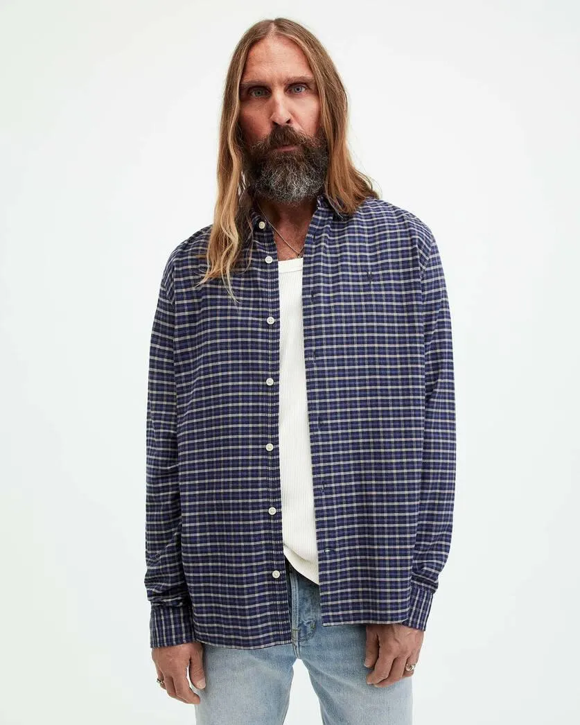 Carpoforo Checked Relaxed Fit Shirt