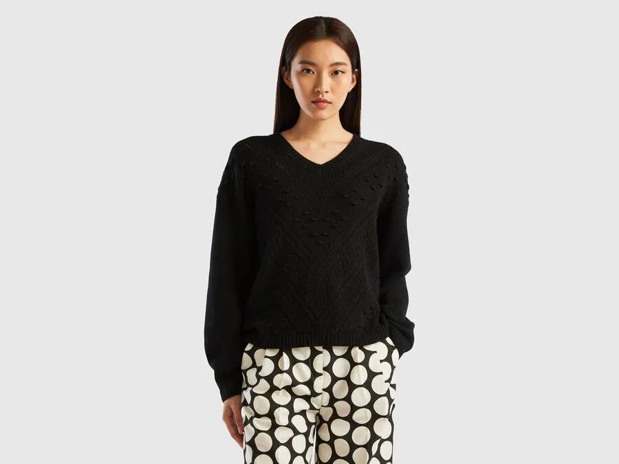 Boxy fit knit sweater