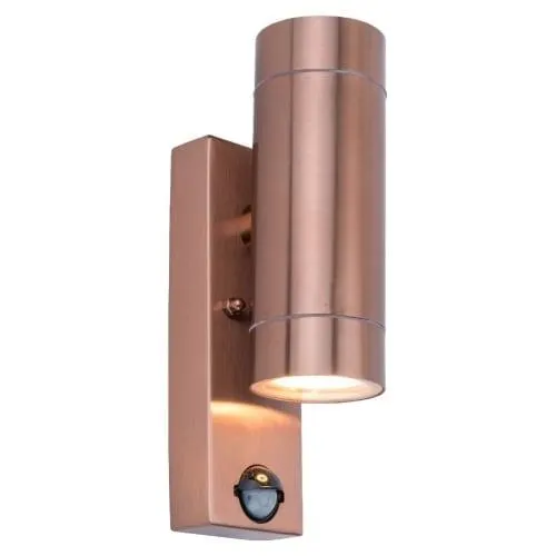 Lutec Vienna Copper Up & Down PIR Light