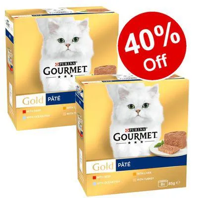 96 x 85g Gourmet Gold Wet Cat Food - 40% Off on Second Pack!*