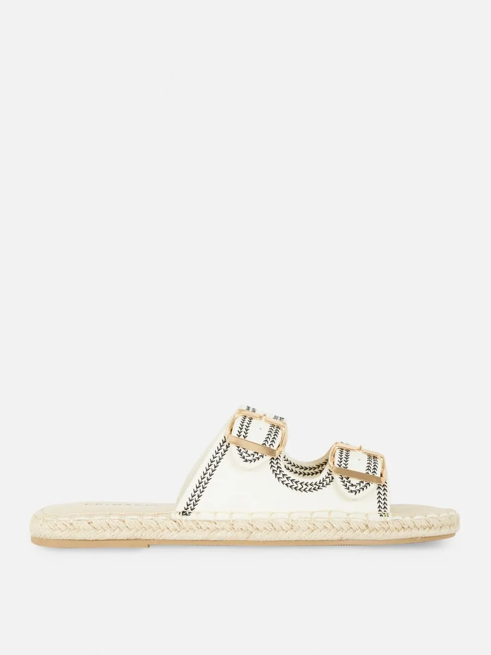 Espadrille Buckle Mules