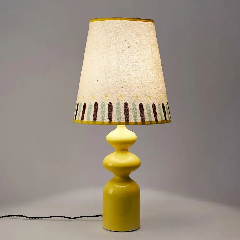 Large Ceramic Lamp in Yellow
