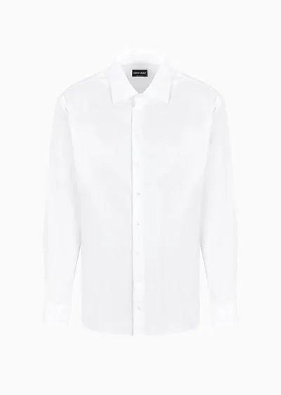 Regular-fit shirt in striped cotton