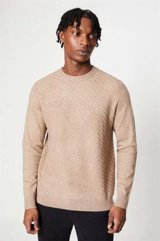 Herringbone Crew Neck Knit