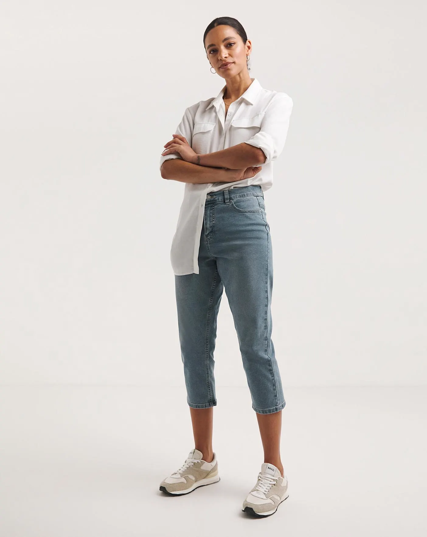 Blue 24/7 Crop Jeans