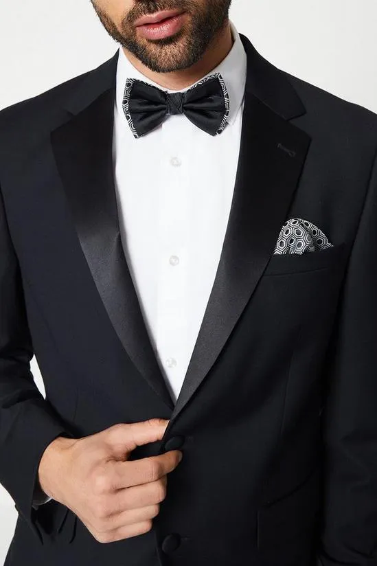 Double Layer Geo Bow Tie With Square